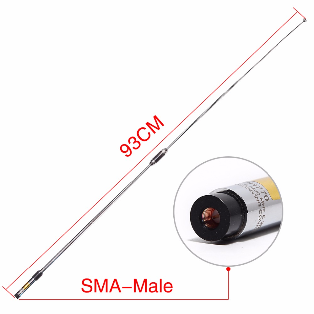 bendable metal telescopic UHF 400-470MHz walkie talkie radio antenna SMA male 
