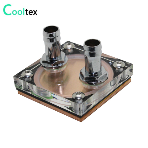 DIY Water Cooling Block  50x50x12mm Liquid Cooler  Waterblock radiator Copper+Acrykic  100% new ► Photo 1/3