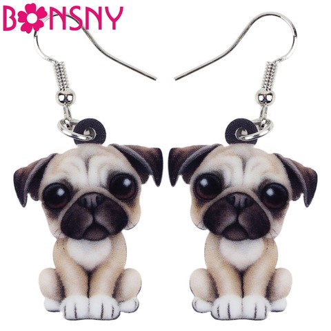 Bonsny Acrylic Fox Animal Drop Dangle Long Earrings Women Girls Fashion Jewelry