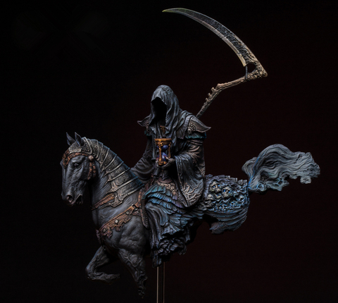 1/10 Bust Resin Figures Model Kit The god of death and the horse holding the magic lamp with horse Unassembled unpainted ► Photo 1/5