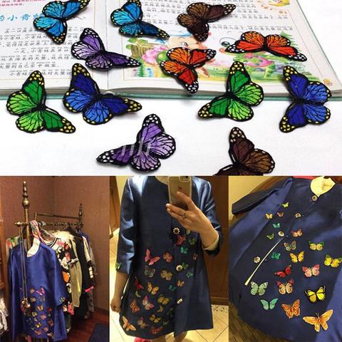 10PCS/Lot Butterfly Patches For Clothing Embroidery Sew Iron On Patches Fabric Clothes Sticker Applique DIY Ornaments Decorative ► Photo 1/6