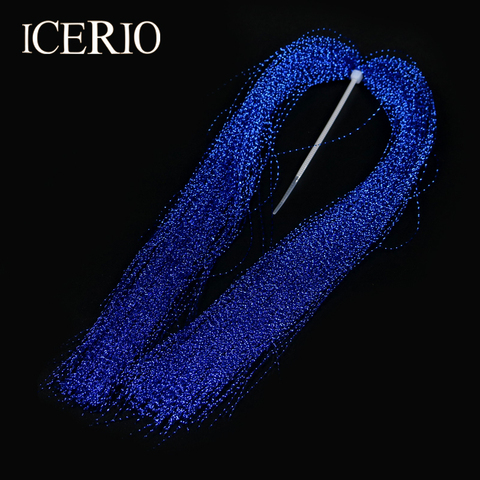 ICERIO 2 Packs Flashabou Holographic Tinsel Fly Fishing Tying Crystal Flash String Jig Hook Lure Making Fishing Material ► Photo 1/4