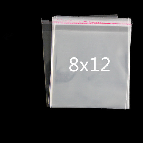 100 Pcs/lot 8x12cm Clear Resealable Cellophane/BOPP/Poly Bags Transparent Opp Bag Packing Plastic Bags Self Adhesive Seal ► Photo 1/6