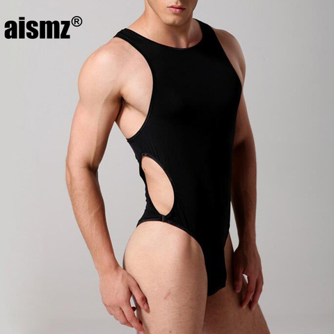 Aismz male corset ice silk bodysuit men masculino buckle one-piece underwear shapewear for men jumpsuit faja reductora hombre ► Photo 1/1