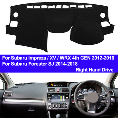 TAIJS For Subaru Impreza / XV / WRX 4th GEN 2012 - 2016 Forester SJ 2014 - 2022 Dash Mat Dashboard Cover Right Sun Shade Carpet ► Photo 1/6