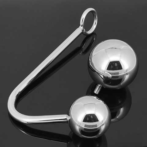 Quality Stainless Steel Anal Plugs Hooks 2 Size Refill Ball Fetish Chastity Sex Product Adult Game Toys A508 ► Photo 1/1