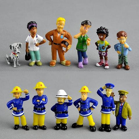 12Pcs/Set anime Fireman Sam action figure  figure PVC Figures doll toys 3-6cm Cute Cartoon  For Decoration or collection ► Photo 1/4