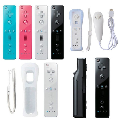 For Nintend Wii 2 In 1 Set Wireless Bluetooth GamePad Remote Controller SYNC Joystick Left Hand+Nunchuck Optional Motion Plus ► Photo 1/6