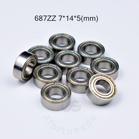 687 687ZZ 7*14*5(mm) 10pieces  bearing free shipping ABEC-5 bearings Metal Seal Miniature Bearing 687 687Z 687ZZ chrome steel ► Photo 1/6
