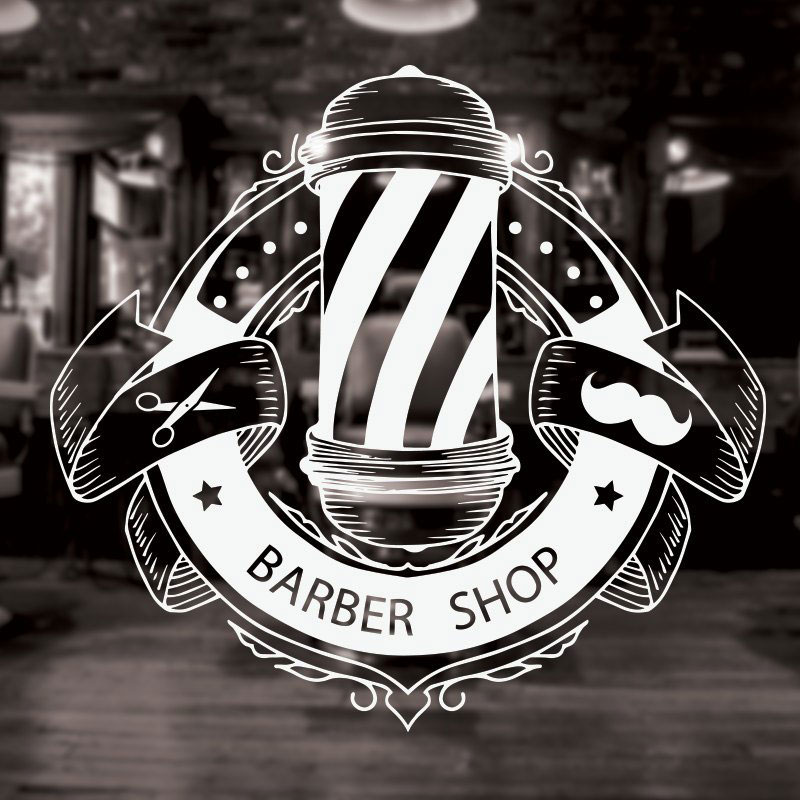 Hair Salon Vinyl Decals Hair Cut And Shaves Vinyl Wall Window Poster Mural  Hipster Man Barbershop Wall Sticker Barber Sign - AliExpress