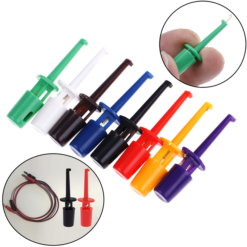 10PCS Multimeter Lead Wire Kit Test Hook Clip Clamp Cable Kit Grabber Test Probe 