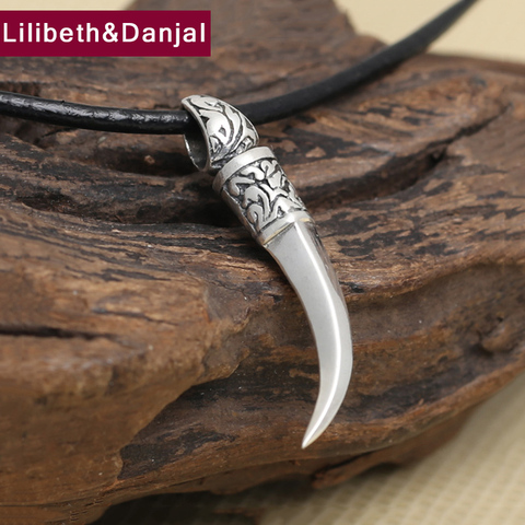 Wolf Tooth Charm Pendant 100% Real 925 sterling silver Jewelry Necklace Pendant Gift for Men Women Makeing fine jewelry F12 ► Photo 1/6