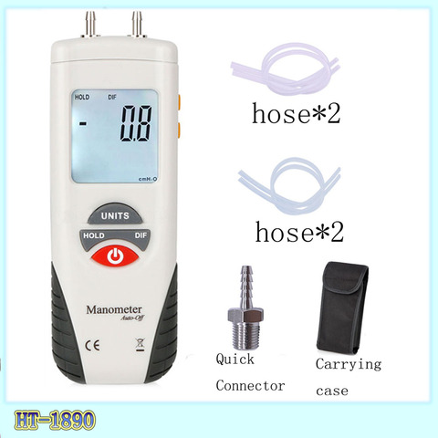 2022 Digital Manometer air pressure meter air pressure Differential Gauge Kit 55H2O to +55H2O Data Hold medidor presion ► Photo 1/3