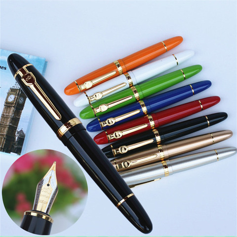 JINHAO 159 18KGP 0.7mm MEDIUM BROAD NIB FOUNTAIN PEN  free with a black pen pouch 8 COLORS FOR CHOOSE ► Photo 1/5