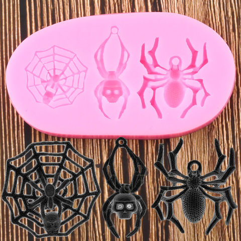 DIY Spider Silicone Mold Polymer Resin Clay Mould Fondant Cake Decorating Tools Chocolate Gumpaste Candy Moulds ► Photo 1/6