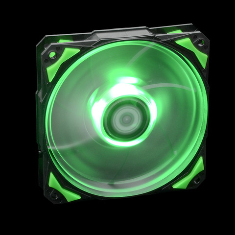 ID-COOLING PL12025, Green LED 120mm 4Pin PWM Fan With De-vibration Rubber,2200RPM,71CFM,Low Noise&Big Airflow PC Case Cooler-Fan ► Photo 1/1