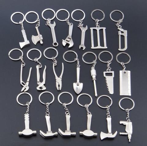 Keychains For Men Car Bag KeyRing Outdoor Combination Tool Portable Mini Utility Pocket Clasp Ruler Hammer Wrench Pliers Shovel ► Photo 1/6
