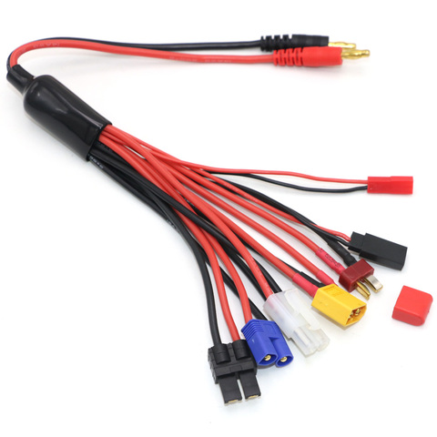 High Quality 8 in 1 Charging Adapter 4.0MM Banana Connector to EC3 XT60 TRX JST Futaba T Connect For Imax B6 B6AC Lipo battery ► Photo 1/1