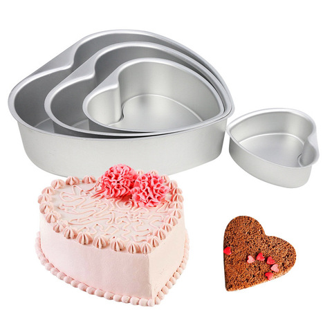 Beautiful 3/6/8 Inch Heart Shape Cake Mold Aluminium Alloy DIY Mousse Pastry Mould Baking Pan Cake Tools FBE2 ► Photo 1/6