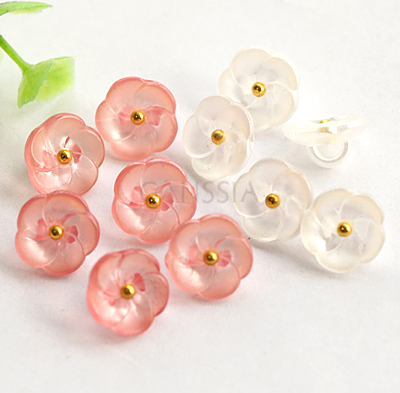 20pcs/lot Fashion Flower 11.5mm White&Pink&Black Shank Buttons for Sewing Kid's Clothing  Button Garment Accessories(ss-1001) ► Photo 1/1