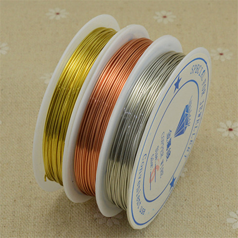 1roll Copper Wire Color Dia 0.2 0.3 0.4 0.5 0.6 0.7 0.8 1mm Beading Thread Gold Silver Color Metal String For DIY Jewelry Making ► Photo 1/1