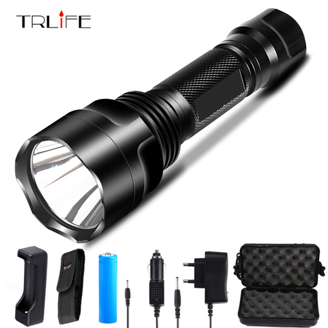 C8 Tactical LED Flashlight T6/L2/COB+T6 Torch for Riding Camping Hiking With side COB work light design By 18650 Battey ► Photo 1/6