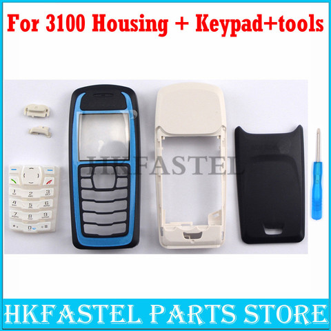 HKFASTEL New High Quality Cover For Nokia 3100 Full Complete Mobile Phone housing cover Keypad Replacement Parts Keyboard Tool ► Photo 1/4