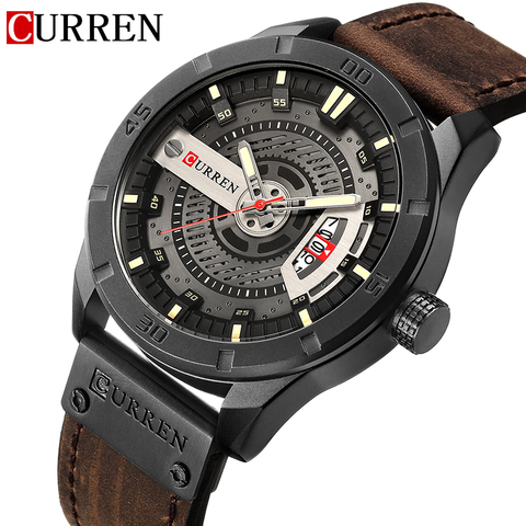 CURREN 8301 Luxury Brand Mens Military Sports Watches Male Analog Date Quartz Watch Men Casual Leather Wrist Watch Drop Shipping ► Photo 1/6