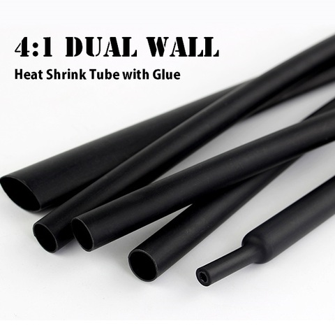 4mm-32mm 4:1 Heat Shrink Tube with Glue Tubing Adhesive Lined Dual Wall Heatshrink Shrinkable Shrink Wrap Wire Cable Sleeve kit ► Photo 1/2