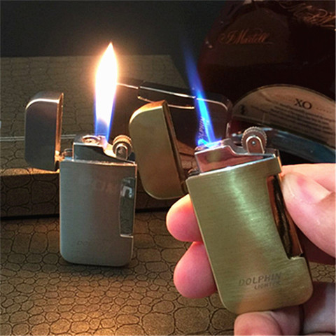 Flame Switch Torch Lighter Grinding Wheel Free Fire Jet Butane Turbo Gas Cigar Lighter 1300 C Outdoor Windproof Pipe ► Photo 1/4