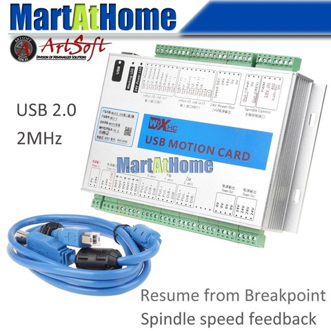 XHC MK3-V Mach3 USB 3 Axis CNC Breakout Board Motion Control Card 2MHz Support Resume from Breakpoint & Spindle Speed Feedback ► Photo 1/1