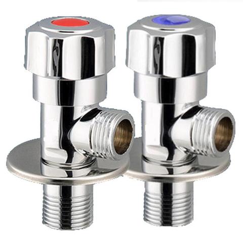 Zinc Alloy Triangle Valve, All Copper Valve Core Thickening Water Stop Valve Water Heater Kitchen Bathroom Toilet Angle Valve ► Photo 1/4