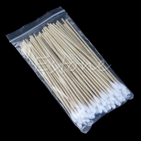 On Sale 100Pcs Medical Swabs 6'' Long Wood Handle Sturdy Cotton Applicator Swab Q-tip ► Photo 1/4
