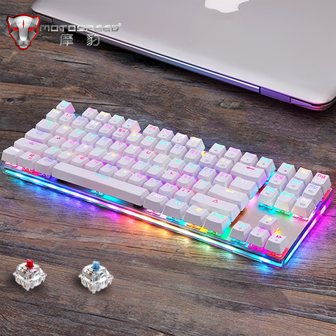 Original Motospeed K87S Gaming Mechanical Keyboard USB Wired 87 keys with RGB Backlight Red/Blue Switch for PC Computer Gamer ► Photo 1/6