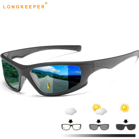 Mens Driving Photochromic Sunglasses Men Polarized Discoloration Driver Sun glasses Transition Lens Sunglasses UV400 Anti-Glare ► Photo 1/6