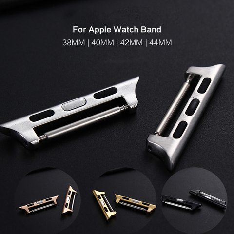 10Pcs/Lot Stainless Steel Adapter 1:1 for Apple Watch Band Connector Replacement 38mm 40mm 42mm 44mm Strap Adapter Accessories ► Photo 1/6