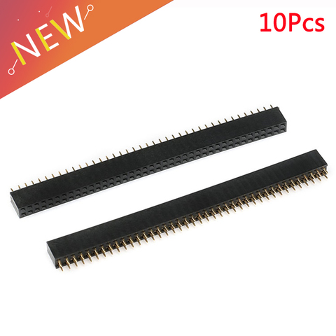 10PCS 2X40 Pin Double row Female Pin Header 2.54MM Pitch Strip Connector Socket 2*40PIN FOR PCB Board ► Photo 1/1