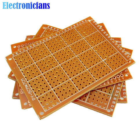 5PCS Universal PCB Board 50x70 mm 2.54mm Hole Pitch DIY Prototype Paper Printed Circuit Board Panel 5x7 cm Single Sided Board ► Photo 1/6