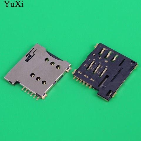 YuXi  6pin push micro sim card socket holder slot replacement connector ► Photo 1/3