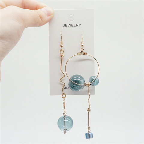 Original Design Green Bubble Long Dangle Earrings For Women 2022 Charming Handmade Glass Ball Korean Drop Earrings Jewelry ► Photo 1/6