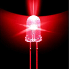 100PCS WAVGAT 5mm Round Red Super bright emitting diode LED Light 5000MCD ► Photo 1/1