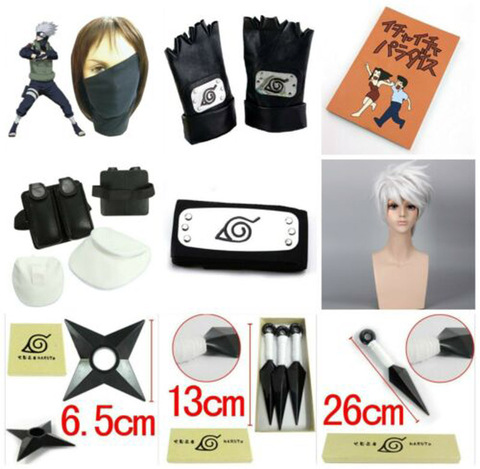 Naruto Kakashi Hatake Cosplay Wig and Headband