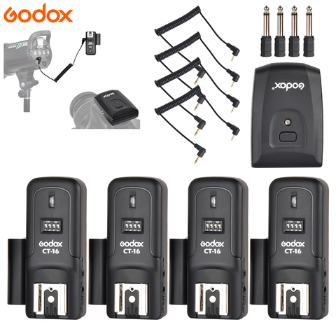 Godox CT-16 16 Channels Wireless Radio Studio Flash Trigger Transmitter + Receiver Set for Canon Nikon Pentax Olympus ► Photo 1/6