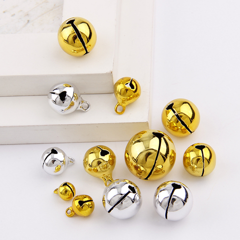 Silver Gold Jingle Bells Pendants Hanging Christmas Tree Ornaments Christmas Decorations Party DIY Crafts Accessories ► Photo 1/6