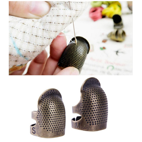 Retro Handworking Sewing Thimble Finger Protector Needlework Metal Brass Sewing Thimble Sewing Tools Accessories Freeshiping ► Photo 1/6