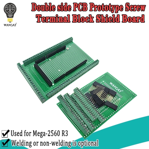 WAVGAT Double-side PCB Prototype Screw Terminal Block Shield Board Kit For MEGA-2560 Mega 2560 R3 Mega2560 R3 ► Photo 1/6