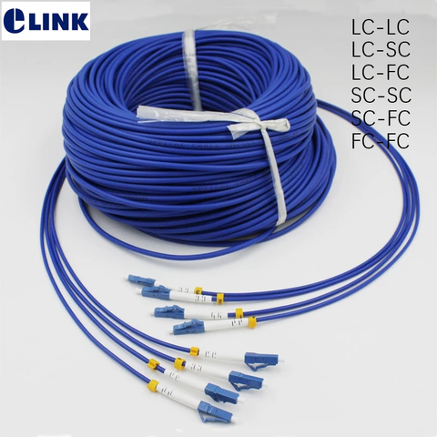 100mtr 4 core Armored fiber patchcord SM SC LC FC ST Singlemode 4 fibers Armored optical fibre jumper cable ELINK ftth 100M ► Photo 1/1