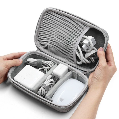 Hard Shell Digital Gadgets Storage Bag for Mac Adapter Mouse Data Cable Earphone HDD Electronics Gadgets Organizer Case ► Photo 1/6
