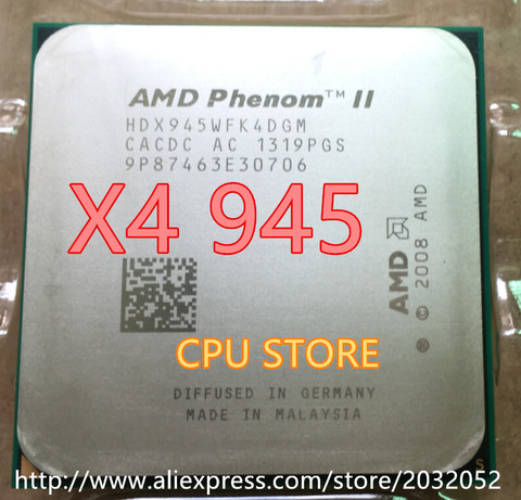 AMD Phenom II X4 945 CPU processor 3.0GHz Socket AM2+/AM3 938-pin L3/6M Quad-CORE x4 945 ► Photo 1/1