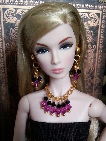 Handmade Fashion Jewelry Earring + Necklace Accessories For BB Fr 1:6 Dolls BBIEAR002 ► Photo 1/6